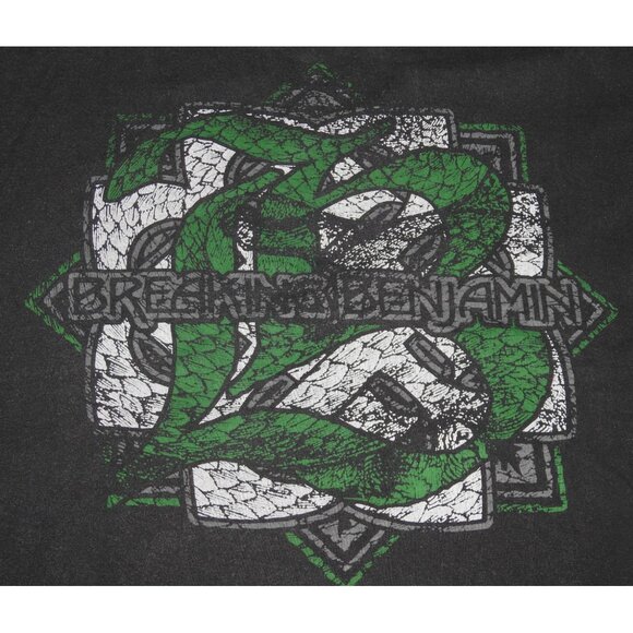 Vintage Y2K Breaking Benjamin Grunge Tee T-Shirt Rare Print Size Medium - Picture 2 of 5